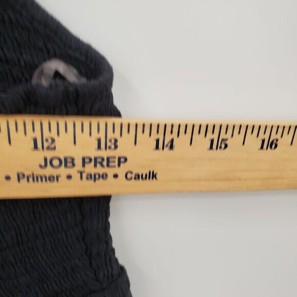 American Eagle Smock Mini Dress Halter Sleeveless Open Back Medium Womens Black - Picture 9 of 11